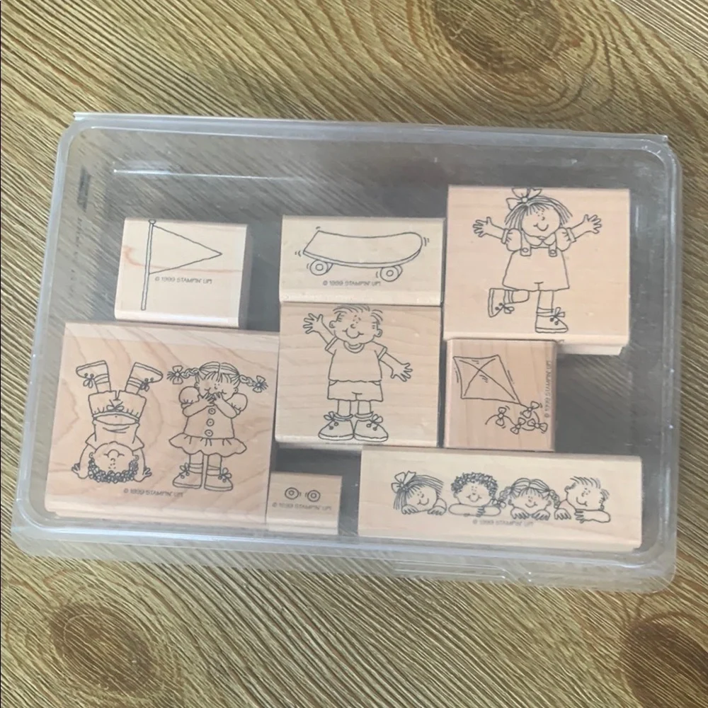 Stampin’ Up! Rubber Stamp Set Kids at Play Set of 8